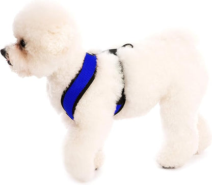 Gooby Comfort X Head In Harness - Blue, Medium - No Pull Small Dog Harness, Patented Choke-Free X Frame - Perfect on the Go Dog Harness for Medium Dogs No Pull or Small Dogs for Indoor and Outdoor Use Gooby
