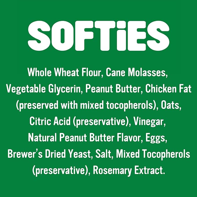 Blue Dog Bakery Natural Dog Treats, Softies, Peanut Butter Flavor, 16.2oz Bag, 1 Bag - PAWPICO