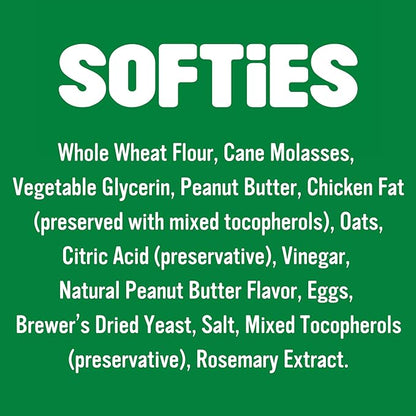 Blue Dog Bakery Natural Dog Treats, Softies, Peanut Butter Flavor, 16.2oz Bag, 1 Bag - PAWPICO