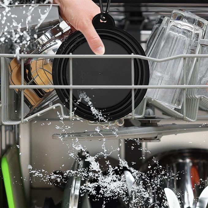 Dog Bowl Pet Collapsible Bowls, 2 Pack Collapsible Dog Water Bowls for Cats Dogs, Portable Pet Feeding Watering Dish for Walking Parking Traveling with 2 Carabiners (Small, Black+Black) - PAWPICO