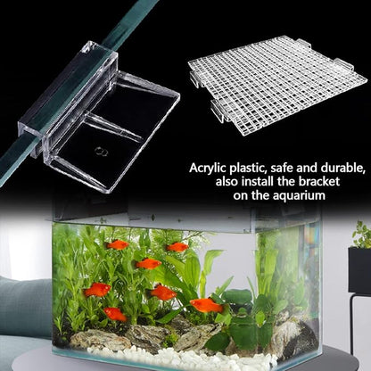 16 PCS 6mm Acrylic Aquarium Cover Clip, Clear Fish Tank Glass Cover Clip Support Holder Universal Lid Clips for Rimless Aquariums LEEFONE
