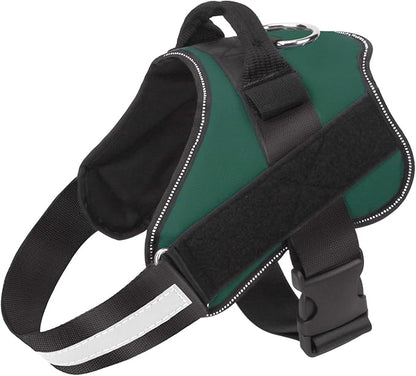 Bolux Dog Harness, No-Pull Reflective Dog Vest, Breathable Adjustable Pet Harness with Handle for Outdoor Walking - No More Pulling, Tugging or Choking (Dark Green, M) Bolux