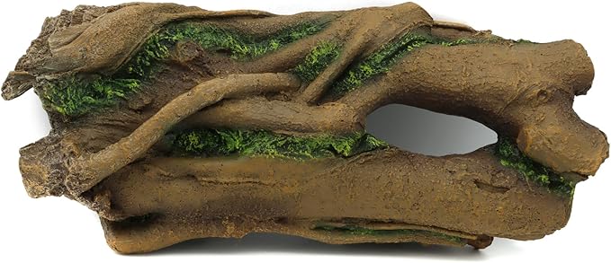 JIHAQUA Aquarium Resin Bark Terrarium Decor, Lizard, Snake or Reptile Hide,Lizard, Spider and Aquarium Fish Hide Cave (Large Bark B) JIHAQUA