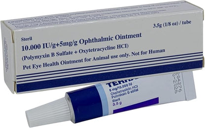 Pet Eye Health Ointment for Dogs, Cats, Cattle, Sheep, Horses, Birds and Puppies, Kittens 1/8 oz /3.5gr - 1 Tube PAWPICO