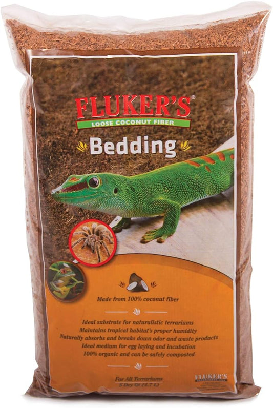 Fluker's Loose Coconut Fiber Bedding for Reptiles and Arachnids, 5QT Flukers