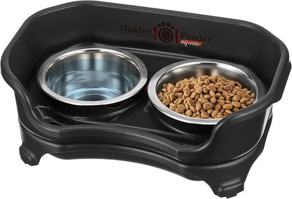 Neater Feeder Express Small Mess Proof Feeder for Small Dogs, 1.5 Cup Stainless Steel Bowls, No Spill, Non-Tip, Non-Slip Dog Bowls. Made in USA - PAWPICO