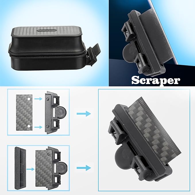 Carefree Fish Aquarium Super Strong Magnetic Cleaner for Glass Fish Tank Magnet Brush with Algae Scrapers Floating Bewatermyfriend