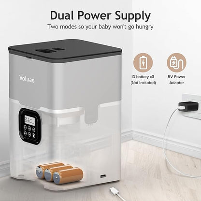 VOLUAS Automatic Cat Feeders - Dry Food Dispenser with Timer, Desiccant Bag, Programmable Portion Size Control 4 Meals Per Day, 10s Voice Recorder - PAWPICO