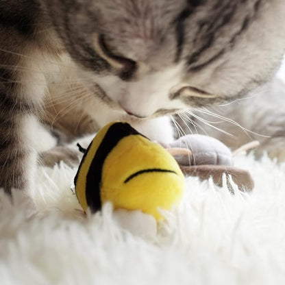Gigwi Interactive Squeaking Cat Toy，Chirpy Bee Sound Toy for Cats，Melody Chaser Play Squeak Kitten Toy for Boredom - PAWPICO