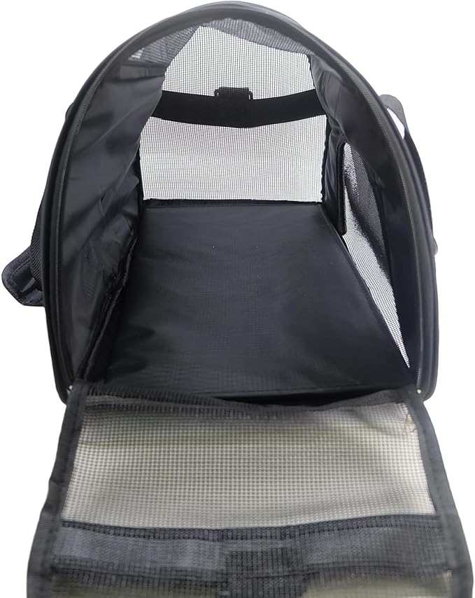 Cat Carrier,Soft-Sided Pet Travel Carrier for Cats,Dogs Puppy Comfort Portable Foldable Pet Bag Airline Approved (Medium-Black) - PAWPICO