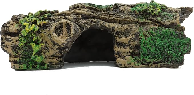 JIH Aquarium Decorations Resin Hollow Tree Trunk Ornament, Bettas House Cave Wood House Decor for Fish Tank (HS-SP207) JIH