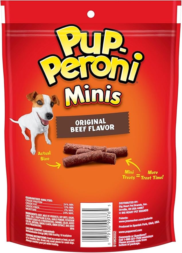 Pup-Peroni Mini Dog Treats, Original Beef Flavor, 5.6 Ounce (Pack of 8), Made with Real Beef - PAWPICO