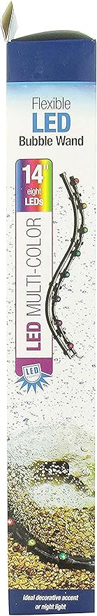 Aqueon Fish Tank Aquarium Flexible LED Accent Light and Bubble Wand, Multi Color, 14 Inch Aqueon