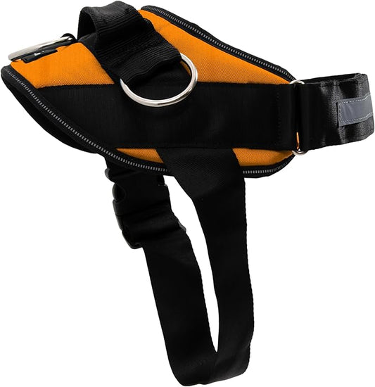 ShawnCo Essential Dog Harness, No-Pull Pet Vest with 3 Leash Clips, No Choke, Reflective, Adjustable and Padded, for Easy Walking and Training for Small, Medium and Large Dogs (Sunset Orange, L) SHAWNCO