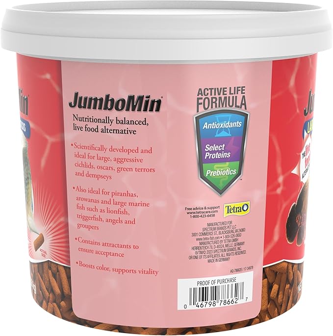 Tetra Cichlid Jumbo Sticks, 3.96 lbs Tetra