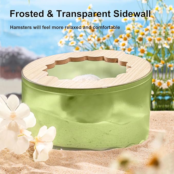 Hamster Bathroom, Small Animal Sand Bath Box, Premium Hamster Bathtub, Easy to Clean, Small Animals Cage Accessories, Sand Bath Container for Dwarf Hamster, Syrian Hamster, Gerbil Wenriko