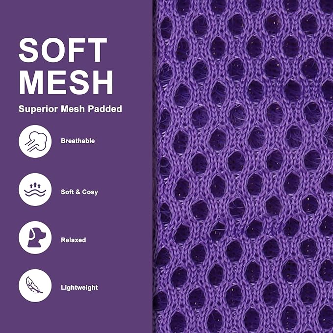 EXPAWLORER Dog Harness and Leash Set - Classic Plaid Step in Dog Harness with Adjustable Dog Collar, Soft Dog Vest Harness No Pull, Reflective Escapeproof for Training Outdoor Walking, Purple L EXPAWLORER