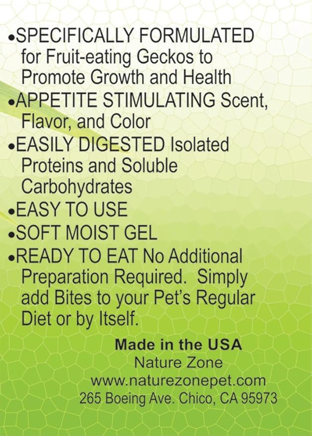 Nature Zone SNZ54641 Gecko Bites Soft Moist Food, 9-Ounce Nature+Zone