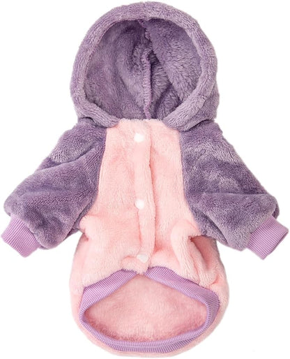 FabriCastle Dog Hoodie Sweater, Dog Clothes, Dog Coat, Dog Jacket for Small or Medium Dogs Boy or Girl, Ultra Soft and Warm Cat Pet Sweaters (Pink Body, Medium) - PAWPICO