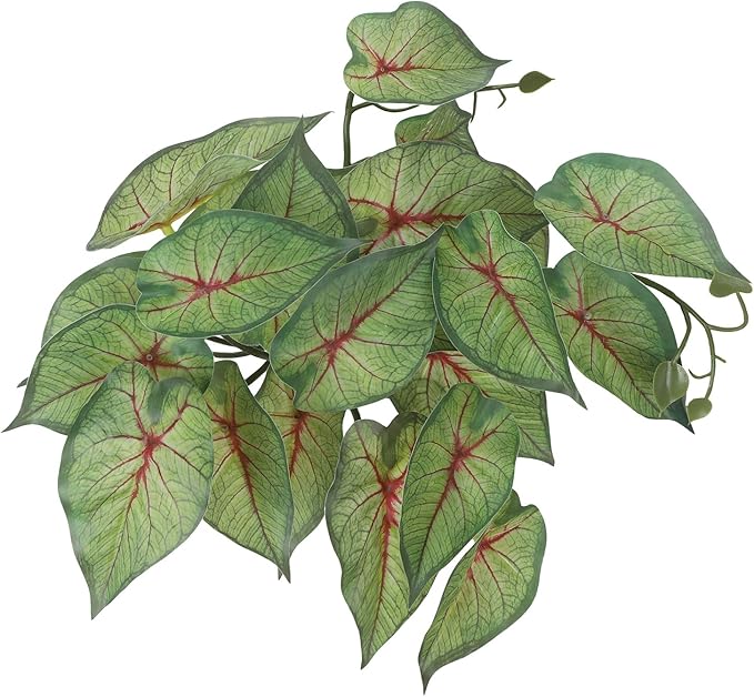 Fake Reptile Plants for Reptile Terrarium Plants, Reptile Plant Décor, Turtle Tank Plants with Suction Cup IBWell