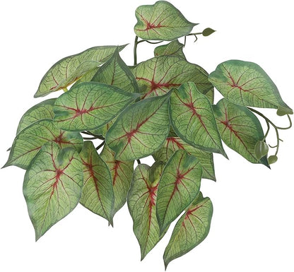Fake Reptile Plants for Reptile Terrarium Plants, Reptile Plant Décor, Turtle Tank Plants with Suction Cup IBWell
