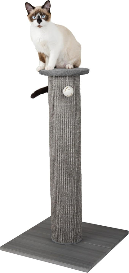 Kitty City Sisal Post Scratcher, Sisal Post (Gray) - PAWPICO