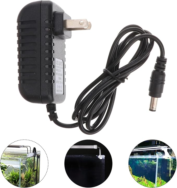 UEETEK LED Power Adapter AC110-240V DC12V 1A Switching Power Supply Converter for Aquarium Fish Tank Light (US Plug) UEETEK