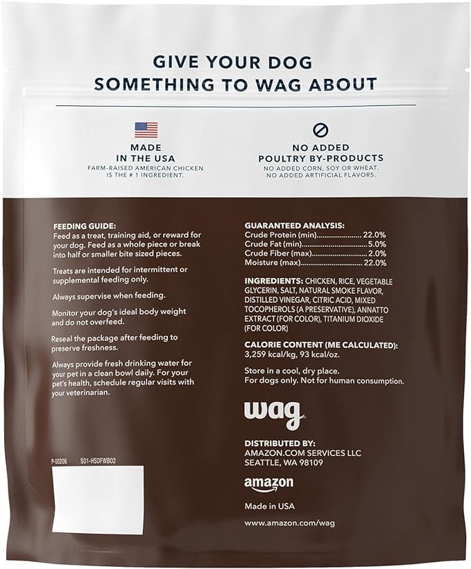 Amazon Brand - Wag Dog Treats Chicken and Waffle Bites 12oz - PAWPICO