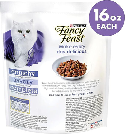 Aurora Pet Variety Pack (2) FF Gourmet Dry Cat Food (Chicken and Turkey, Filet Mignon) 16-oz Bags with AuroraPet Wipes - PAWPICO
