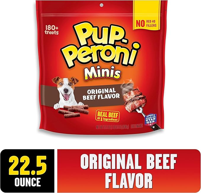 Pup-Peroni Mini Dog Treats, Original Beef Flavor, 22.5 Ounce, Made with Real Beef - PAWPICO