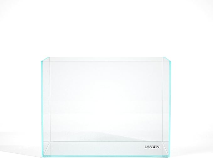 Landen 60H 30 Gallon Rimless Low Iron Aquarium Tank, 23.6" W × 17.7" D × 17.7" H (60cm x 45cm x 45cm) 8mm Thickness with Black Nano Foam Leveling mat Included Landen