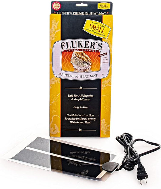 Fluker's Premium Heat Mat for All Reptiles and Amphibians, Small 6"x11" Flukers