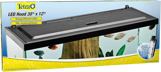 Tetra LED Hood 30 Inches by 12 Inches, Low-Profile Aquarium Hood with Hidden Lighting Tetra