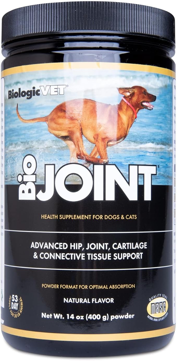 BioJOINT Advanced Joint Mobility Support, Advanced Hip, Joint, Cartilage & Connective Tissue Support, 53-Day Supply for 30-lb. Animal, 14-oz. Powder FloraHealth