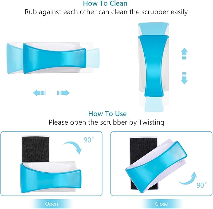 Magnetic Aquarium Fish Tank Glass Algae scrapers Glass Cleaner Scrubber Clean Brush [Floating,Scratch-Free,Non-Slip,magnetizing] L Neptonion