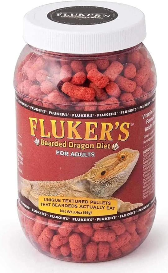 Fluker's Bearded Dragon Food, For Adult Bearded Dragons, Pellet Diet Rich in Protein, Fats, Vitamins, and Minerals, 3.4 oz Flukers