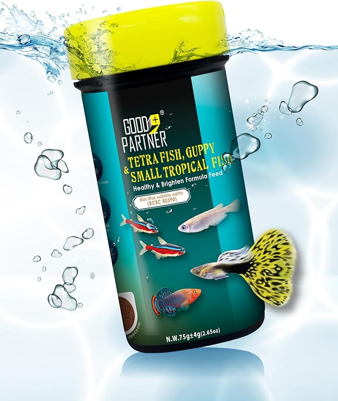 Purify Series for Tetra Fish Food, Small Tropical Sinking Pellets, Suitable for Betta, Guppy Fish, All Natural Ingredients, Balanced Composition of Fish Feed, 2.65 oz (Pack of 1) GOODPARTNERFishFoodPurifySeries