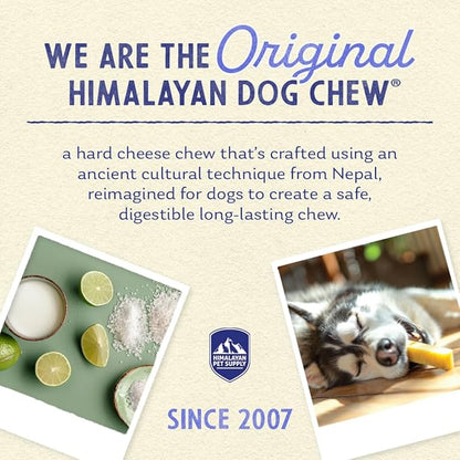 Himalayan Dog Chew Original Yak Cheese Dog Chews, 100% Natural, Long Lasting, Gluten Free, Healthy & Safe Dog Treats, Lactose & Grain Free, Protein Rich, Mixed Sizes, Dogs 65 Lbs & Smaller, 9.9 oz - PAWPICO
