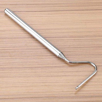 Snake Hook, Stainless Steel Extensible Telescoping Snake Catcher Hook Collapsible Reptile Hook Telescoping Capture Hook for Catching Handling Grabber Separate Small Pet Snake ViaGasaFamido