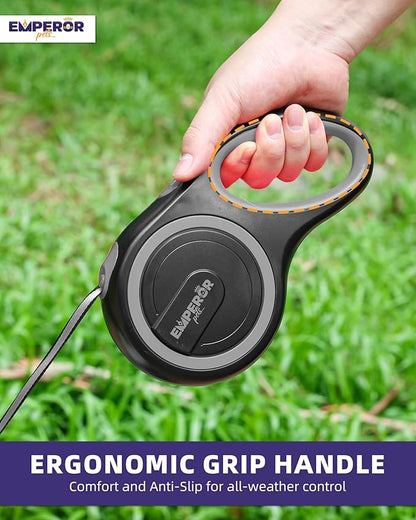 Emperor Pets 26 ft Retractable Dog Leash - Up to 110lb, Heavy Duty Dog Leash Retractable 26 ft, for Large Breed Dogs, Dog Leashes for Medium Dogs -GY26 EmperorPets