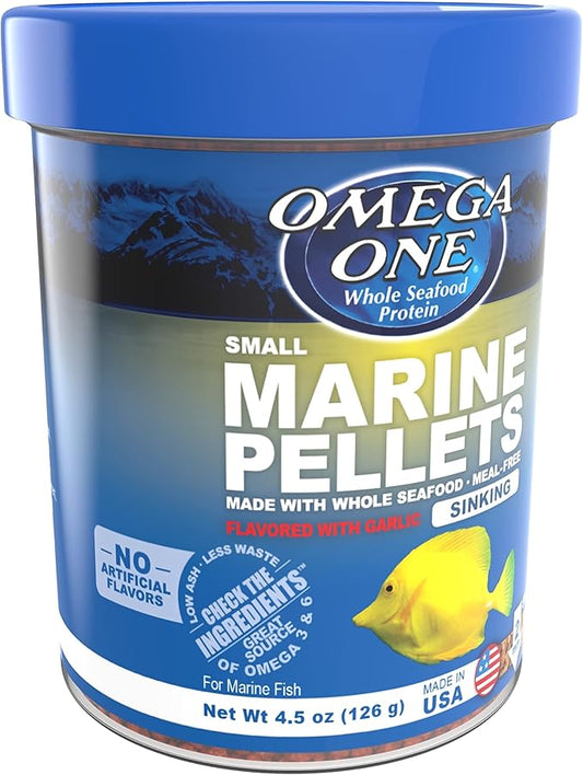 Omega One Garlic Marine Small Sinking Pellets, 4.5 oz. OmegaOne