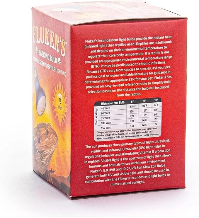 Fluker's (3 Pack) Basking Spotlight Bulbs for Reptiles 75 watt Flukers