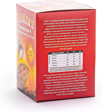 Fluker's (3 Pack) Basking Spotlight Bulbs for Reptiles 75 watt Flukers