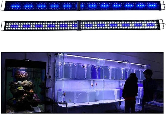 KZKR LED Aquarium Hood Lighting 72-78 inch Fish Tank Light Lamp for Freshwater Marine Saltwater Blue and White Decorations Light 6-7ft (34W) 180cm - 200cm KZKR