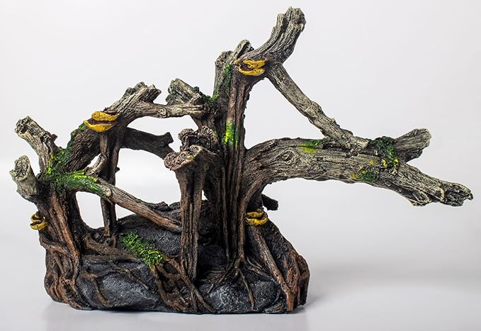 Fish Tank Decorations Aquarium Décor Resin Artificial Tree Trunk Root (A) Taomypets