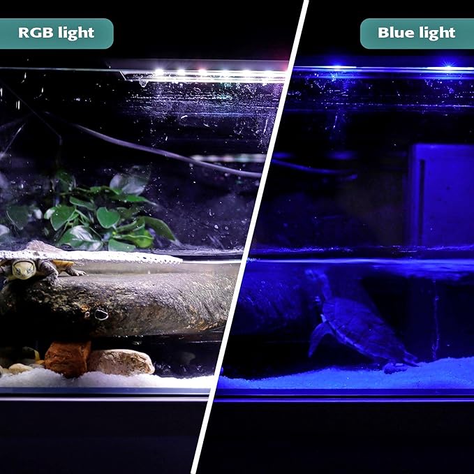 hygger 11W Full Spectrum Aquarium LED Light with 10 Levels of Brightness, White Blue Red Green LEDs,6H8H12H Timer,RGB Light for 12~19IN Freshwater Fish Tank, Aquatic Plants Tropical Ornamental Fish hygger