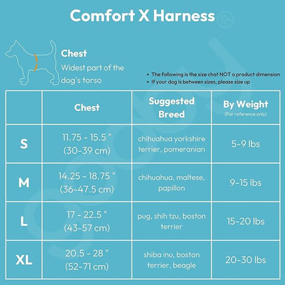 Gooby Comfort X Head in Harness - Blue, Small - No Pull Small Dog Harness, Patented Choke-Free X Frame - Perfect on The Go Dog Harness for Medium Dogs No Pull or Small Dogs for Indoor and Outdoor Use Gooby