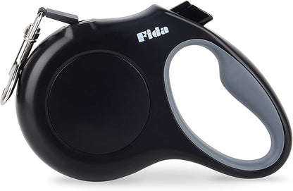 Fida Retractable Dog Leash X-Small Breed, 10 ft Durable Pet Walking Leash for Extra Small Dogs/Cats/Small Animals up to 18 lbs, 360° Tangle Free, Black Fida