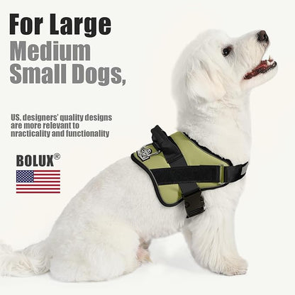 Bolux Dog Harness, No-Pull Reflective Dog Vest, Breathable Adjustable Pet Harness with Handle for Outdoor Walking - No More Pulling, Tugging or Choking Bolux