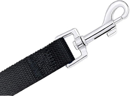 15ft 20ft 30ft 40ft 50ft Long Dog/Puppy Lead Obedience Recall Training Dog Leashes for Small Medium Dogs Camping, Training, Play, or Backyard (Black, 1" x 40FT) PETGOGO
